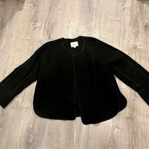 Ann Taylor Loft Black Cardigan Sweater Jacket Size M Wool